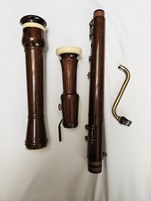 1961 K&uuml;ng Meisterst&uuml;ck Bass Recorder in F &ndash; Hargail NYC &ndash; Brass Bocal