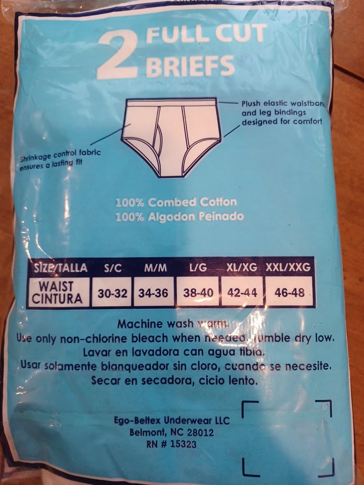 Ropa interior vintage Belton Covington calzoncillos 100 % algodón corte completo sin etiquetas XL 42 Foto 4 de 4