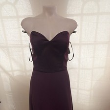Mori Lee Purple Sleeveless Lace Bridesmaid Dress Size 16 Madeline Gardner Lot#13
