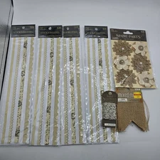 The Paper Studio Stickabilities Glitter Border Stickers Spare Parts Flowers 