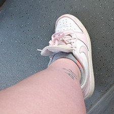 Nike Pink/White Colorblock Low Top Lace-Up At...