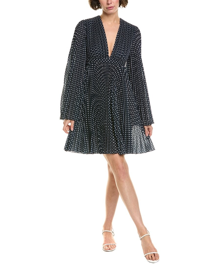 Michael Kors Collection Georgette Silk-Blend Mini Dress Women's Blue 10