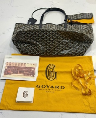 NEW Goyard Saint Louis Black GM with Matching Croc Universel Retails $2,805