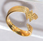 Alex and Ani Wonder Woman 925 Sterling Silver Gold Plated Ring Adjustable Sz 7-9 — photo 3