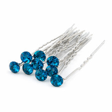 Fancy Hair Pin Bridal Wedding hairpin crystal diamante colour accessory