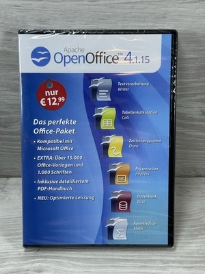 Apache OpenOffice 4.1.15 Das Perfekte Office Paket Installations CD Win 11/10/8