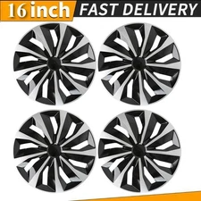 16" Set of 4 Snap On Full Hub Caps Wheel Covers Fit for R16 Tire & Steel Rim NEW