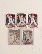 5x Lot Steele Hall 2025 Bowman Draft 1st Chrome Refractor BDC-20 Axis Paper Reds