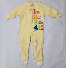 Vtg Dr. Denton Footed Pajamas One Piece PJs Size Medium 1234 Bear Penguin Pig