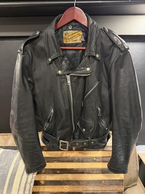 Vtg Schott 118 Perfecto NYC Leather Motorcycle Jacket Sz 42 Marlon Brando READ!