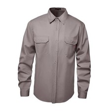7oz FR Shirts for Men, Welding Shirt Hi Vis Flame X-Large Classic Gray