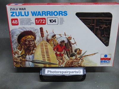 1/72 Esci  / Airfix Compatible Zulu War Zulu Warriors Soldiers Lot#6212K 
