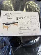 Sierra Comfort SC-901 Portable Foldable Massage Table Black Faux Leather