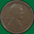 1914-S Lincoln Wheat Cent Very Good VG Coin #39619