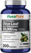 NusaPure Olive Leaf Extract (Non-GMO) 25,000mg - 20% Oleuropein - Vegetarian... 