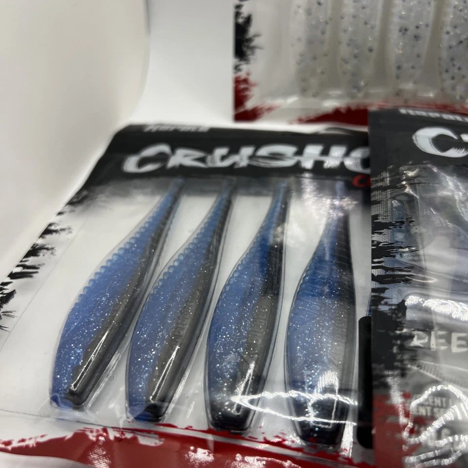 Rapala Crush City Freeloader 4.25" Salt Scented Soft Bass Bait 3 Pack Bundle - Image 3 of 4