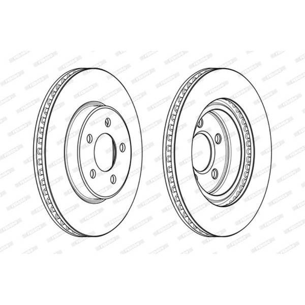 Ferodo 2X Bremsscheibe Vorne Ø320 Mm BelüFtet FüR Chrysler 300 C Touring LX 5.7-image