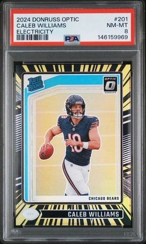 2024 Panini Optic - Rated Rookie Caleb Williams #201 Electricity Prizm /75 (RC)