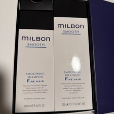 Milbon Smooth Smoothing Shampoo 6.8oz  Treatment Conditioner 7.1oz FINE Hair