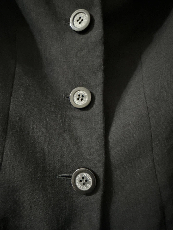 Dolce&Gabbana Women Black Blazer Virgin Wool Jacket 40 - Image 4 of 4