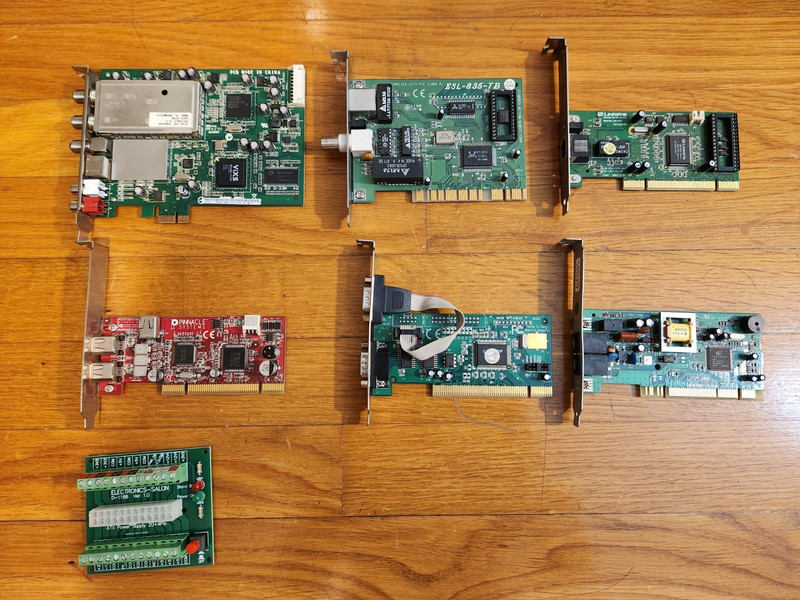 Lot Computer Parts and PCI Components  - Untested