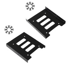 2 Pack 2.5 to 3.5 SSD HDD Mounting Bracket Metal Adapter Tray Kit With Screws