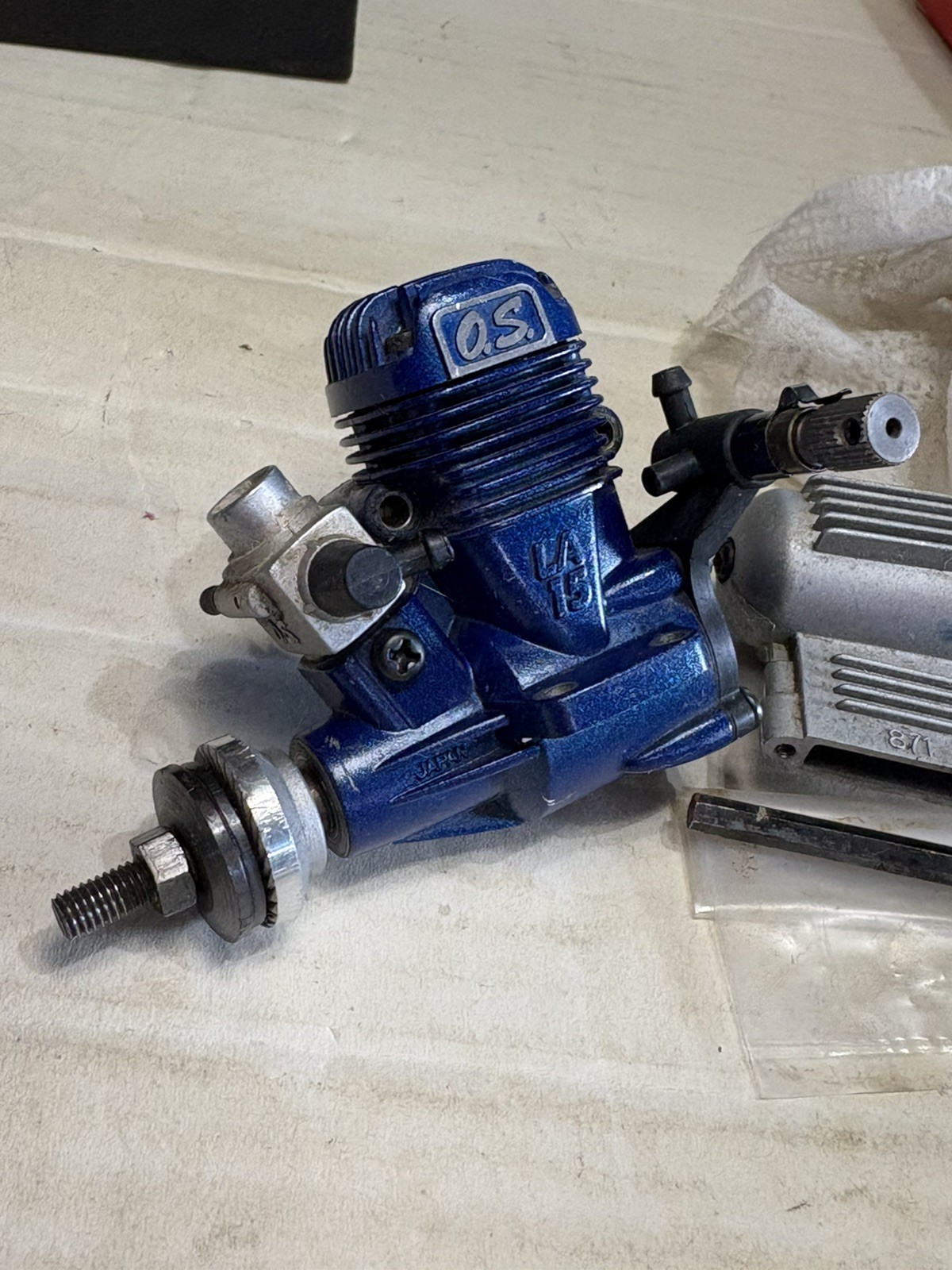 Max P Model OS Engine O.S. Max LA 15 Blue RC Model Airplane Engine Glow Motor .15ci ...