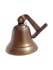 7 Inch Yellow Antique Wall Mounted Hanging Nautical Ships Bell Solid Aluminum HG