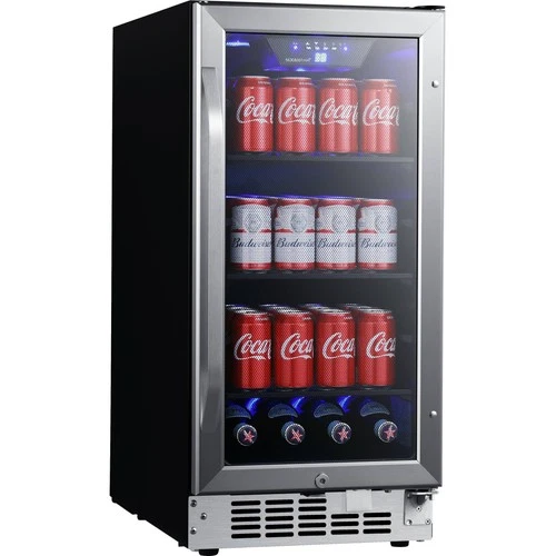 EdgeStar CBR902SG 15"W 80 Can Built-In Beverage Cooler - Stainless Steel - Picture 1 of 12