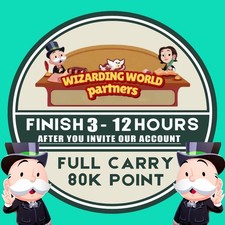 MONOPOLY GO WIZARDING WORLD PARTNERS EVENT   FULL CARRY 80K POINTS   CHEAPES   6308