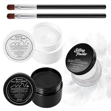 Black White Face Body Paint Setting Powder Set, Halloween SFX Makeup