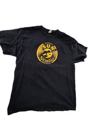 Official Sun Record Studio T-shirt from Memphis Tennessee Size XL Black