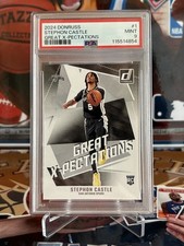 2024 Donruss Great X-Pectations #1 Stephon Castle Spurs RC PSA 9