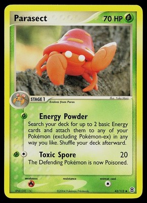 Pokemon Card FireRed & LeafGreen Parasect 43/112 Uncommon