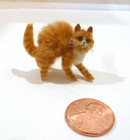 BRIDGET MCCARTY DOLLHOUSE MINIATURE HANDMADE ORANGE CAT — photo 1