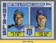 2017 Topps Rediscover Buybacks Blue Hal McRae Larry Gura #1984-96 READ 0b5