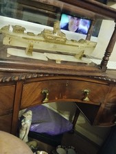 Antique Rare Craved Stone Boat In Case for Restoration