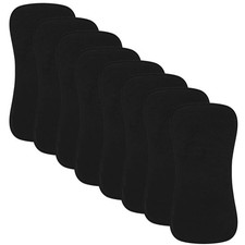 8 PCS Baby Burp Cloths Unisex Super Absorbent Soft Cotton Towel Solid Black