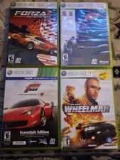 Microsoft Xbox 360 Lot Bundle Forza 2, Forza 3, Forza 4, Wheelman