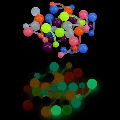 1Set Luminous Flexible Navel Bars Rings Mixed Belly Button Piercing Body JewmyTA
