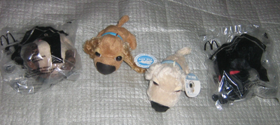 McDonald's The Dog Artist Collection Plush Lot of 4 Mini Stuffed