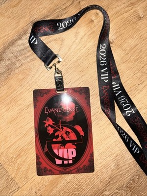 Evanescence 1VIP Laminate Australian Souvenir Ticket Passes Soundcheck Lanyard