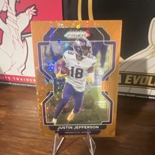 Panini Prizm Justin Jefferson Orange Disco Prizm #125 Minnesota Vikings NFL