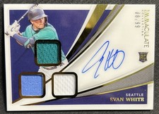 2021 Immaculate Collection Rookie Triple MEM Signatures #RTS-EW Evan White /99