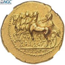 [#1067060] Kyrenaica, Stater, ca. 331-322, Kyrene, Gold, NGC, Ch VF 4/5-4/5, BMC