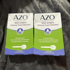 AZO Urinary Tract Infection UTI Self-Testing Strips 2 Boxes 3ct each -12/2027