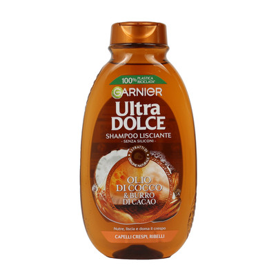 Garnier Ultra Dolce Cacao E Olio Di Cocco Shampoo Lisciante Capelli Ribelli E Cr