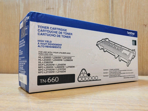 OEM BROTHER TN-660 BLACK Print Toner Cartridge - BRAND NEW/SEALED