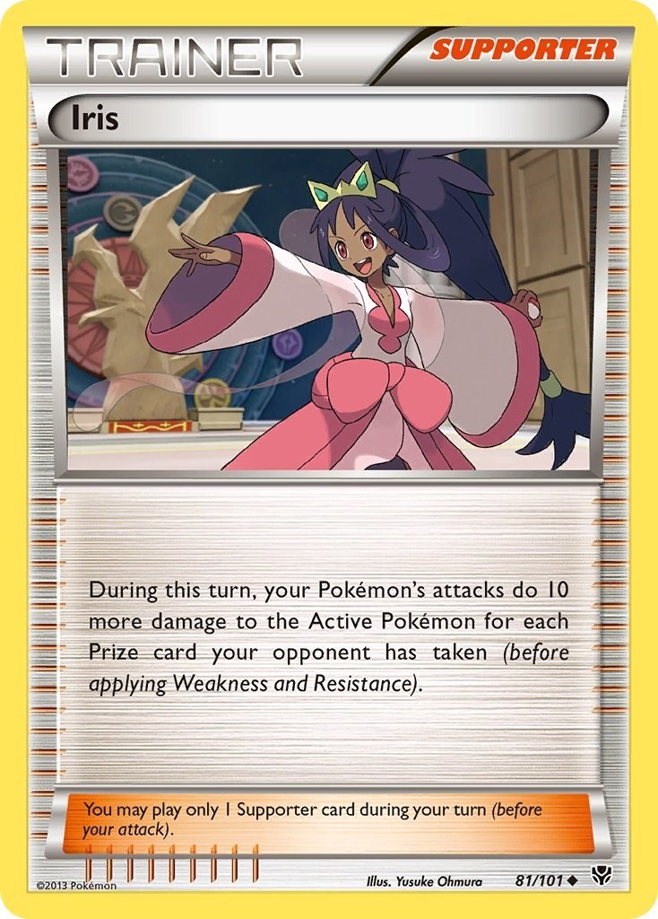 Pokemon Iris Reverse Holofoil PLB Plasma Blast 81/101 NM U EN