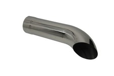 Exhaust Tip 2.50 Dia X 9.00 Long 2.25 Inlet Turn Down Chrome Plated Wesdon Ex